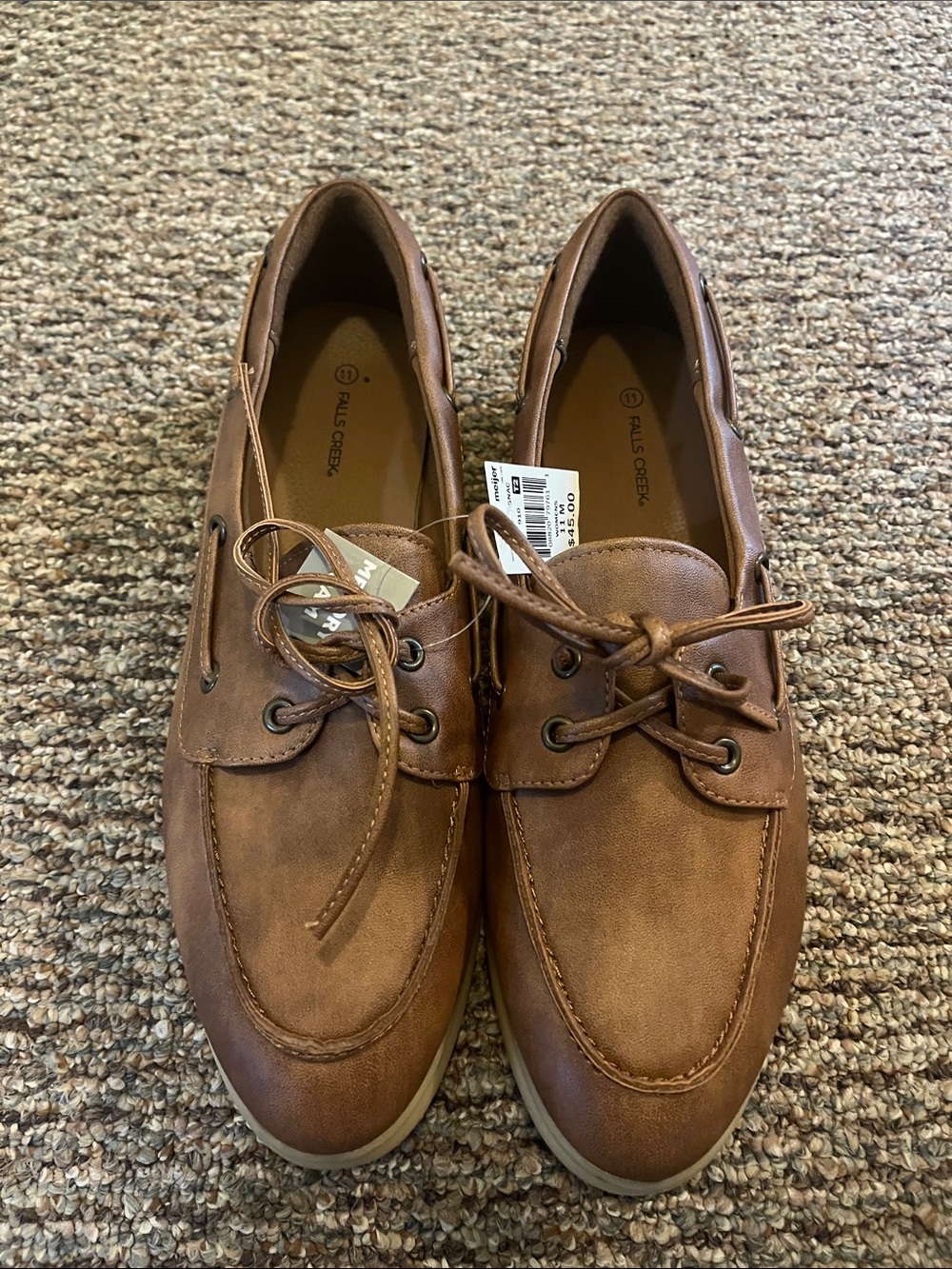 NWT Women’s Tan Lace-Up Boat Shoes